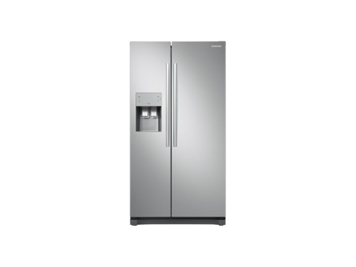 Lodówka SAMSUNG RS50N3413SA Side by Side No frost 178.9cm Srebrna Podajnik wody Kostkarka