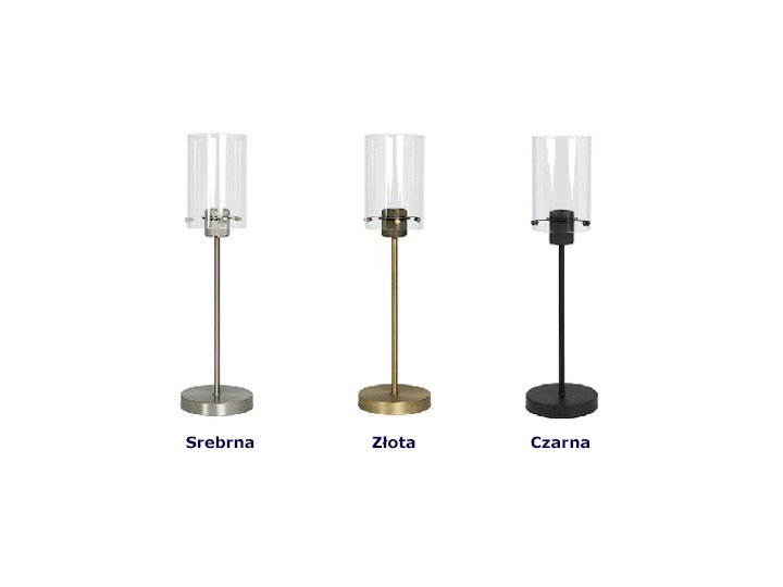 Szklana lampa stołowa Villo - czarna Lampa z kloszem Wysokość 55 cm Kolor Czarny