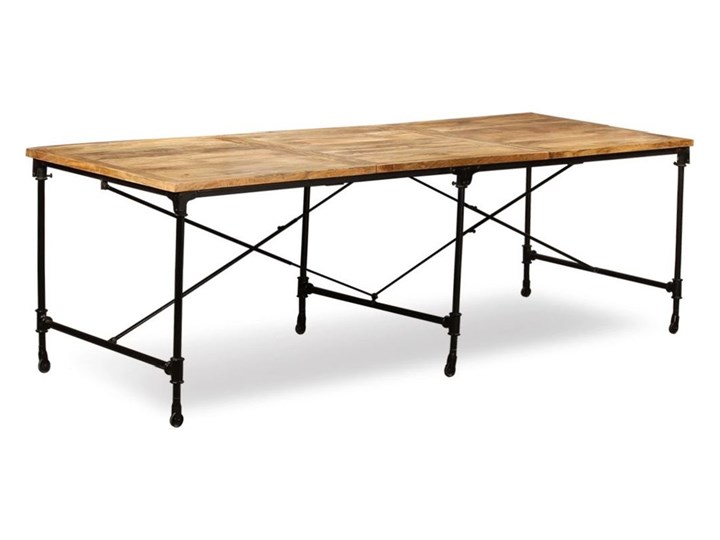Stół z drewna mango Sinnar 3X – jasnobrązowy Długość 240 cm Drewno Wysokość 76 cm Szerokość 90 cm Rozkładanie Długość 90 cm Styl Industrialny