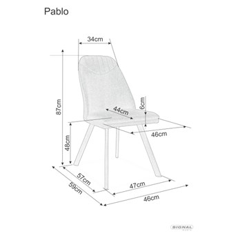 Tapicerowane krzesło jadalniane Pablo