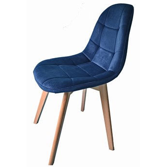 Krzesło Westa welurowe velvet niebieskie