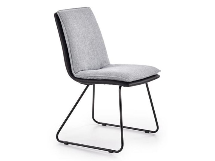 Krzesło z miękkim siedziskiem, metalowe płozy, loft Tapicerowane Głębokość 55 cm Stal Krzesło inspirowane Szerokość 44 cm Skóra ekologiczna Szerokość 48 cm Wysokość 85 cm Tkanina Tworzywo sztuczne Głębokość 48 cm Styl Nowoczesny