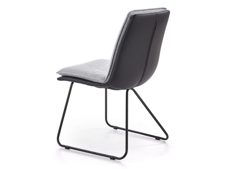 Krzesło z miękkim siedziskiem, metalowe płozy, loft Tkanina Tworzywo sztuczne Krzesło inspirowane Skóra ekologiczna Szerokość 44 cm Wysokość 85 cm Szerokość 48 cm Stal Głębokość 48 cm Głębokość 55 cm Tapicerowane Styl Industrialny