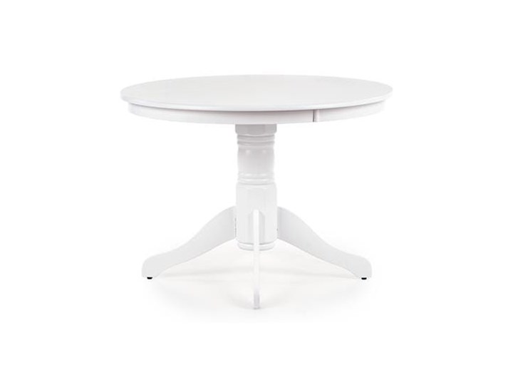 Elegancki okrągły stół do jadalni w kolorze białym Ø106cm Płyta MDF Długość 106 cm Wysokość 106 cm Drewno Szerokość 106 cm Pomieszczenie Stoły do salonu Wysokość 75 cm Pomieszczenie Stoły do kuchni