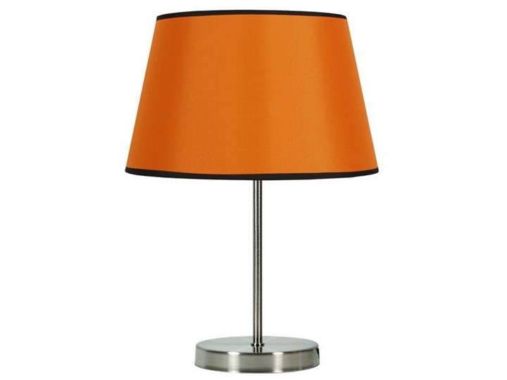 Lampa gabinetowa/stołowa/nocna PABLO 41-34106 pomarańczowa 1x60W E27 Lampa z abażurem Tkanina Tworzywo sztuczne Styl Klasyczny Lampa nocna Wysokość 37 cm Chrom Stal Pomieszczenie Biuro i pracownia
