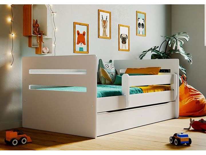 Łóżko dla dziecka z materacem Candy 2X 80x140 - białe Płyta meblowa Metal Drewno Płyta MDF Kategoria Łóżka dla dzieci