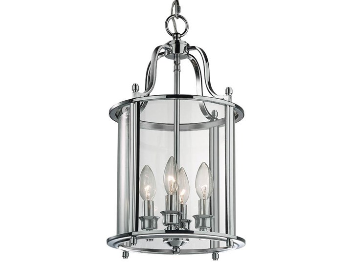 Lampa wisząca New York Silver 27×148 cm Cosmo Light Szkło Metal Lampa z kloszem Pomieszczenie Salon