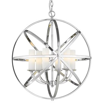 Żyrandol Orlando Silver 6L 61x67cm Cosmo Light
