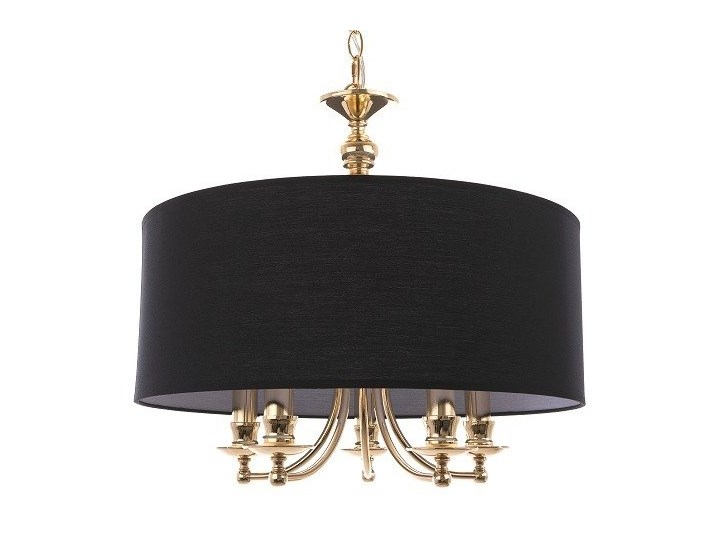 Żyrandol Abu Dhabi Gold Black 5L 50x135cm Cosmo Light Lampa z abażurem Metal Tkanina Lampa inspirowana Kolor Czarny