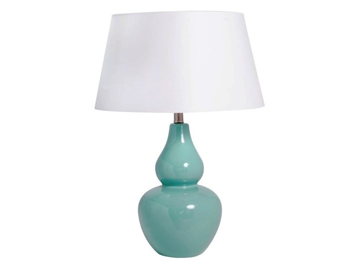 Ceramiczna lampa stołowa KANDY z białym abażurem Kategoria Lampy stołowe Lampa z abażurem Kolor Miętowy
