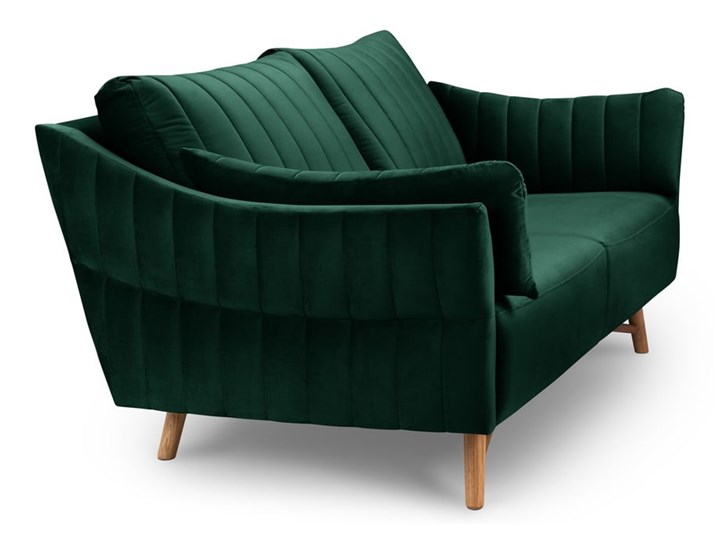 Ciemnozielona sofa z askamitnym obiciem Interieurs 86 Elysée, 174 cm