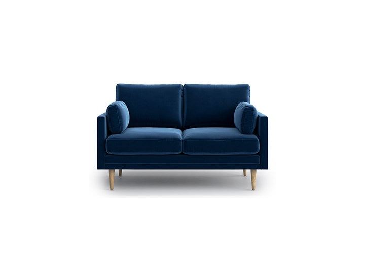 Sofa Emilly 2-osobowa, Navy Blue Stała konstrukcja Szerokość 140 cm Głębokość 96 cm Styl Nowoczesny