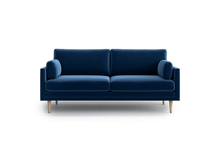 Sofa Emilly 3-osobowa, Navy Blue Stała konstrukcja Szerokość 191 cm Głębokość 96 cm Styl Nowoczesny