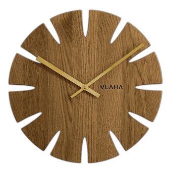 Drewniany dębowy ręcznie wykonany zegar ścienny VLAHA VCT1013