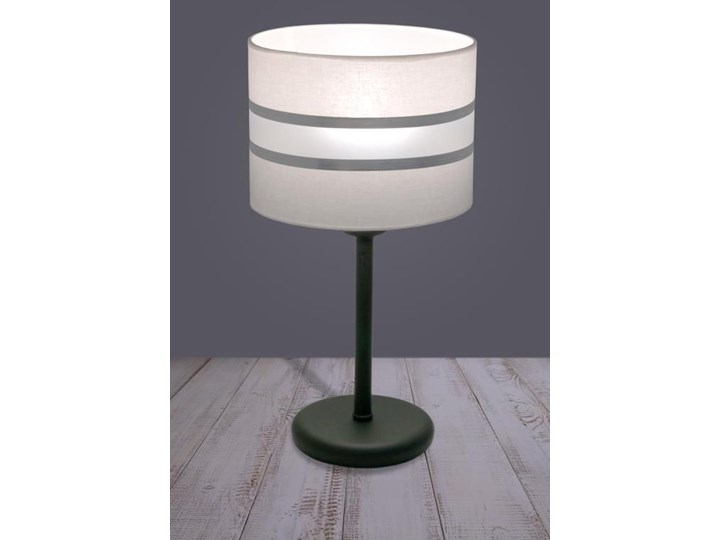 Nowoczesna lampka nocna E648-Fabix Wysokość 38 cm Lampa nocna Lampa z abażurem Kolor Czarny