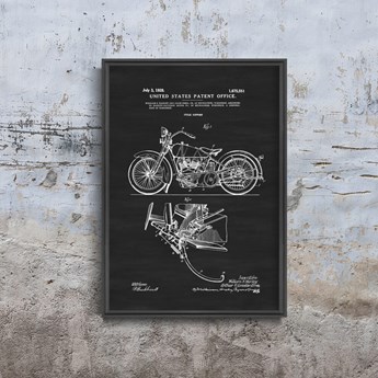 Plakat retro Plakat retro Motocykl Harley Davidson