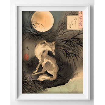 Plakat vintage Plakat vintage Księżyc na równinie Musashi Tsukioka Yoshitoshi