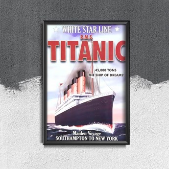 Plakaty w stylu retro Plakaty w stylu retro Titanic Southampton do Nowego Jorku