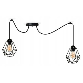 Nowoczesna czarna lampa wisząca pająk druciak mały Diamond 2