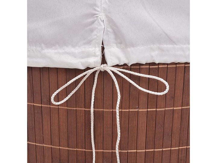 Kosz z bambusa na pranie Lavandi 4X - brązowy Drewno Kategoria