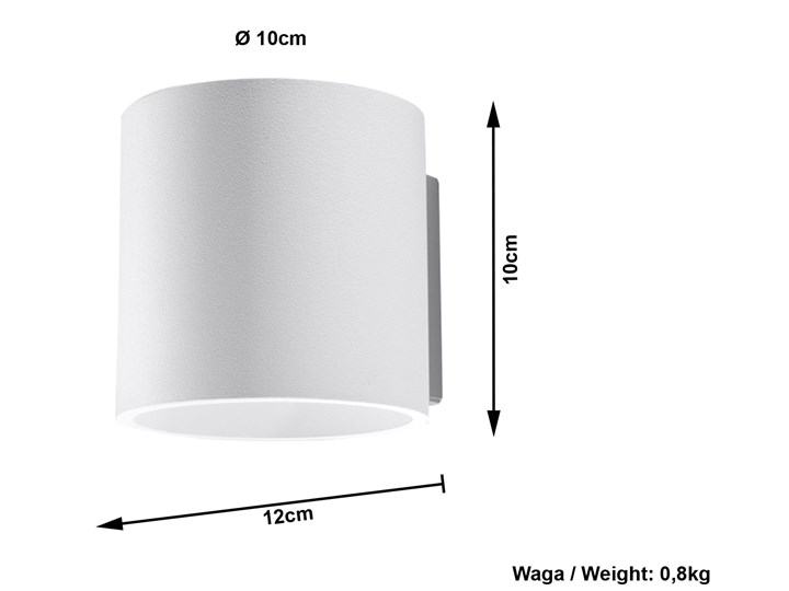 Ledowy kinkiet do salonu E713-Orbil - biały Kinkiet LED Styl Nowoczesny Kategoria Lampy ścienne 