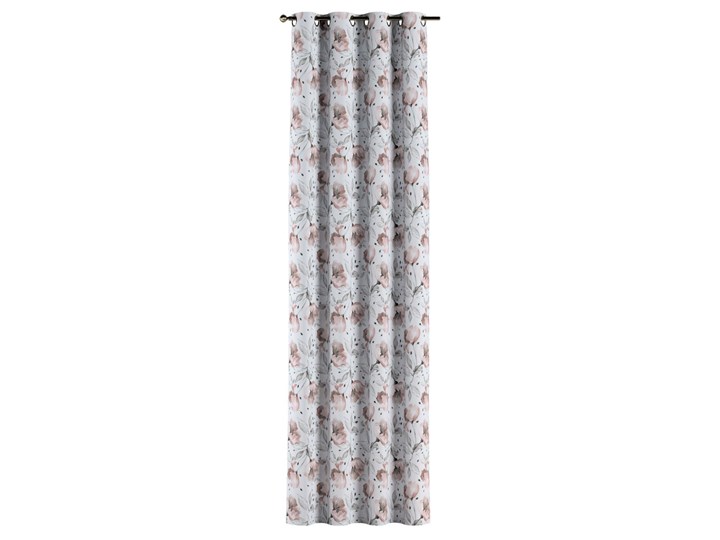 Zasłona na kółkach 1 szt., różowe kwiaty na kremowym tle, 1szt 130 × 260 cm, Velvet 130x260 cm Zasłona prześwitująca Poliester Kategoria Zasłony