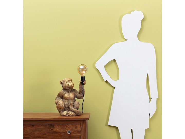 Lampa stołowa Gold Monkey 36cm, 25,5 x 23,5 x 36 cm Lampa dekoracyjna Kolor Złoty Kategoria Lampy stołowe