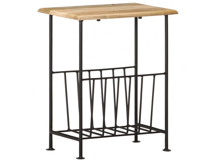 Stojak na gazety, 40x30x50 cm, lite drewno mango i stal kod: V-286465
