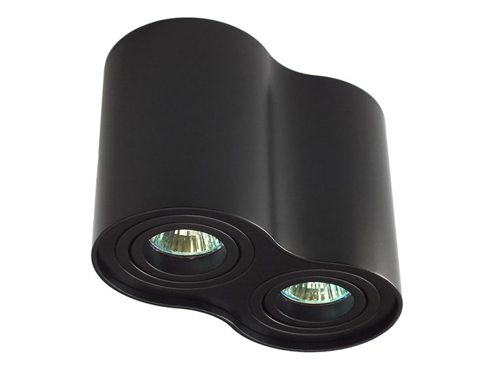 Oprawa podwójna natynkowa okrągła tuba MR16 GU10 czarna czarny mat aluminiowa aluminium wewnętrzna Oprawa led Okrągłe Oprawa halogenowa Oprawa stropowa Kategoria Oprawy oświetleniowe