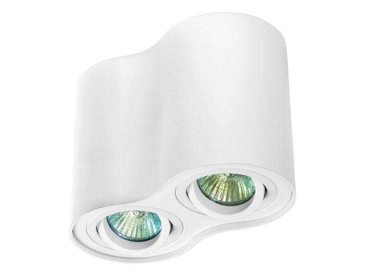 Oprawa podwójna natynkowa okrągła tuba MR16 GU10 biała biały mat aluminiowa aluminium wewnętrzna Oprawa stropowa Okrągłe Oprawa led Oprawa halogenowa Kategoria Oprawy oświetleniowe