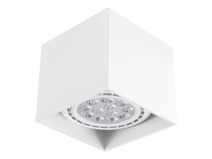 Oprawa natynkowa kwadrat eco GU10 ES AR111 stała biała sufitowa Kolor Biały Kwadratowe Oprawa stropowa Oprawa halogenowa Kategoria Oprawy oświetleniowe