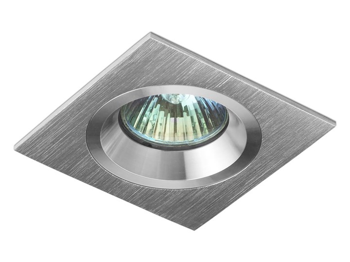 Kwadratowa lampa sufitowa podtynkowa aluminium - oprawydladomu.pl Oprawa halogenowa Kategoria Oprawy oświetleniowe Oprawa led Oprawa stropowa Kwadratowe Kolor Srebrny