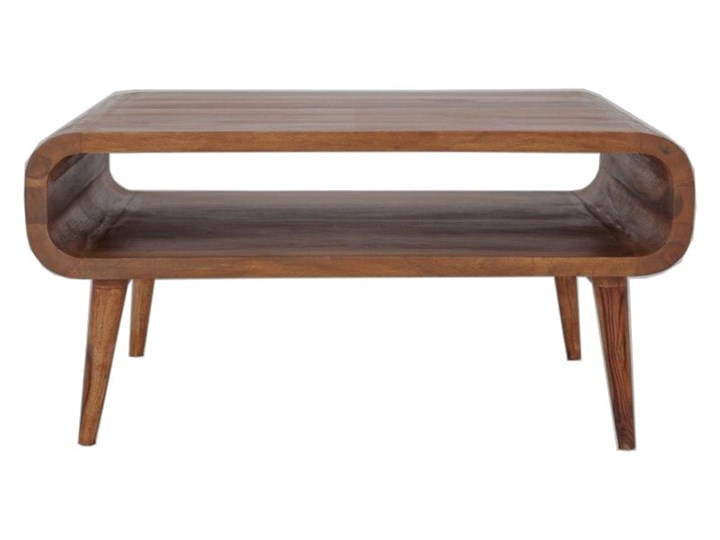 Stolik GUBBE - 80x60 cm (Karmel) Zestaw stolików Drewno Kolor Beżowy