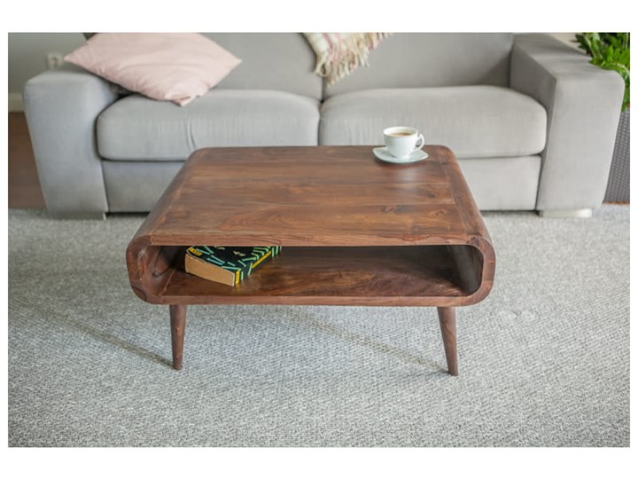 Stolik GUBBE - 80x60 cm (Karmel) Zestaw stolików Drewno Rozmiar blatu 60x80 cm
