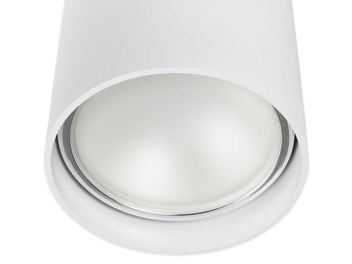 Oprawa natynkowa okrągła GU10 ES AR111 stała biała aluminiowa do domu Oprawa halogenowa Oprawa stropowa Okrągłe Kolor Biały
