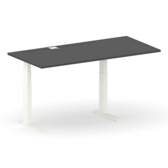 Stół roboczy FUTURE z regulacją wysokości, 1700x800x735-1235 mm, bez ekranu, biały/grafit