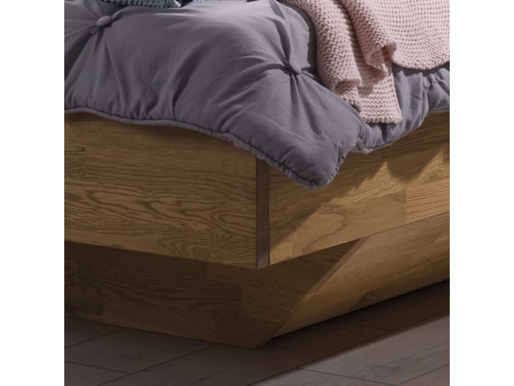 Łóżko dębowe FLOW Style (180x200) Soolido Meble Drewno Łóżko drewniane Zagłówek Z zagłówkiem