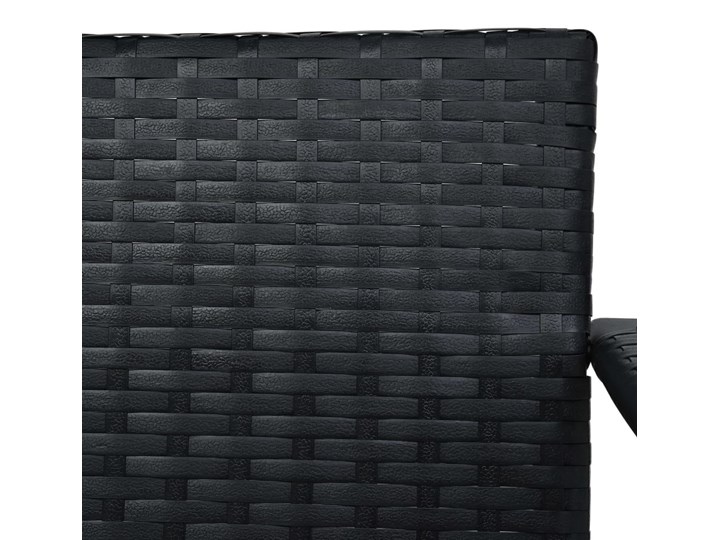 VidaXL 3-osobowa huśtawka ogrodowa z zadaszeniem, rattan PE, czarny Materiał stelaża Metal Typ Huśtawka ze stelażem