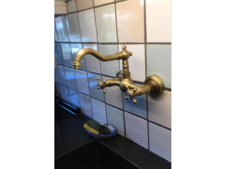 opinie BATERIA KUCHENNA / ŁAZIENKOWA ŚCIENNA ANTIQUE BRASS RETRO, ANTYCZNA Wykończenie Mosiądz Bateria ścienna Kategoria Baterie łazienkowe