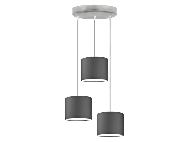 Żyrandol do jadalni nad stół PUEBLO WYSYŁKA 24H Lampa z abażurem Metal Chrom Tkanina Stal Beton Ilość źródeł światła 3 źródła Pomieszczenie Jadalnia