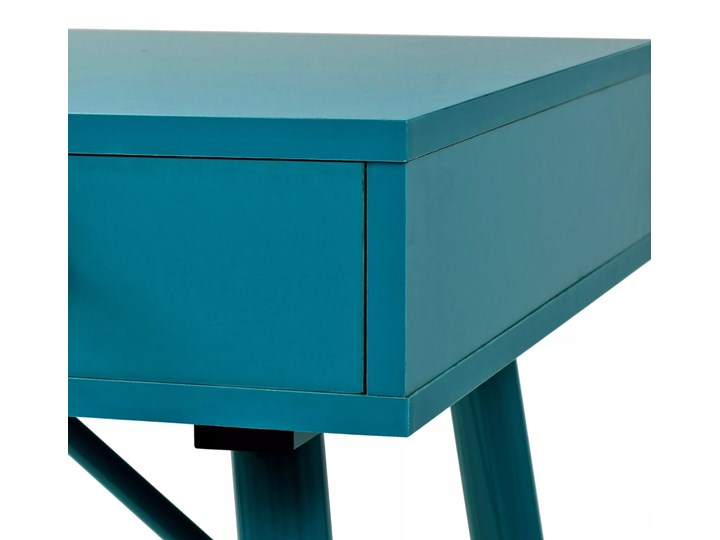 vidaXL Biurko z szufladą, 90 x 50 x 76,5 cm, patynowa zieleń Biurko konsola Szerokość 90 cm Płyta MDF Głębokość 50 cm Stal Styl Vintage