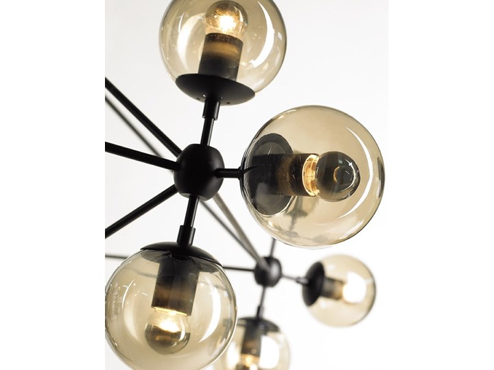 Żyrandol ze szklanymi kloszami Planetario 10 Lampa kula Metal Szkło Lampa z kloszem Styl Glamour