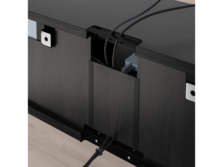 IKEA BESTÅ Szafka pod TV, Czarnybrąz/Lappviken czarnybrąz, 180x42x39 cm Stolik Płyta MDF Na telewizor Pomieszczenie salon Kategoria Szafki RTV