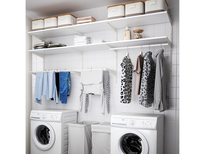 IKEA BOAXEL Kombinacja do pralni, biały, 227x40x101 cm