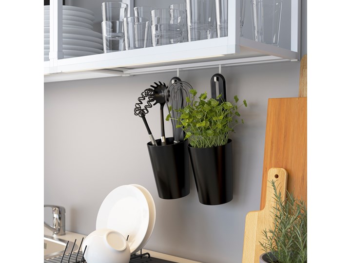 IKEA ENHET Kuchnia, biały, 203x63.5x222 cm Zestawy gotowe Kategoria Zestawy mebli kuchennych