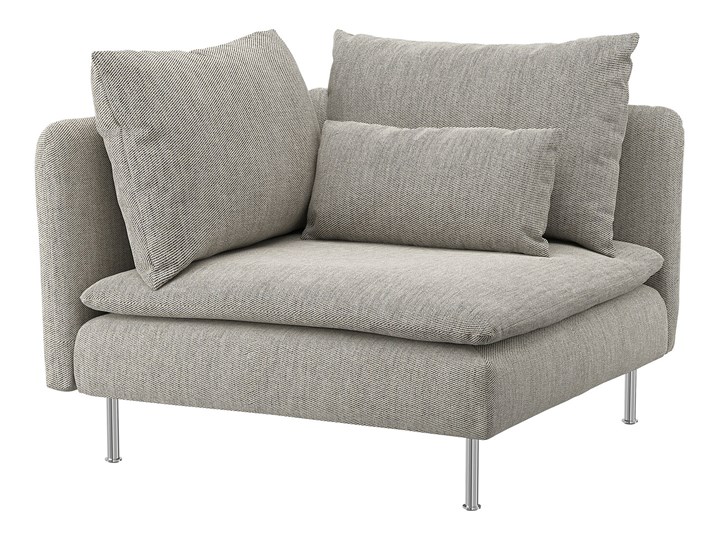 SODERHAMN Sekcja narożna Kolor Szary Wysokość 40 cm Modułowe Wysokość 83 cm Szerokość 99 cm Boki Bez boków