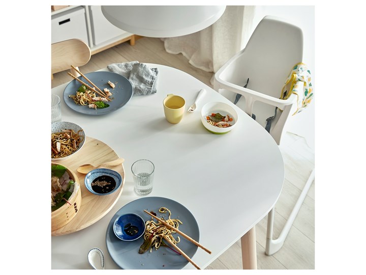 IKEA VEDBO / VEDBO Stół i 4 krzesła, biały/brzoza, 160x95 cm Kategoria Stoły z krzesłami