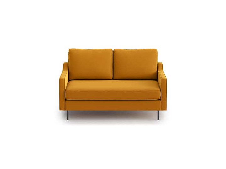 Sofa Abbe 2-osobowa, Golden Velvet Stała konstrukcja Styl Industrialny
