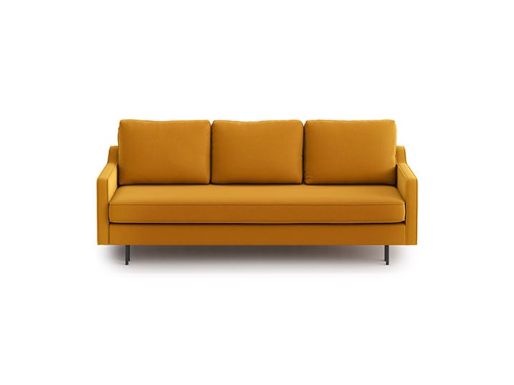 Sofa Abbe z funkcją spania, Golden Velvet Materiał obicia Tkanina Wersalka Typ Gładkie