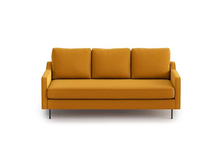 Sofa Abbe 3-osobowa, Golden Velvet Głębokość 92 cm Szerokość 191 cm Stała konstrukcja Kolor Żółty